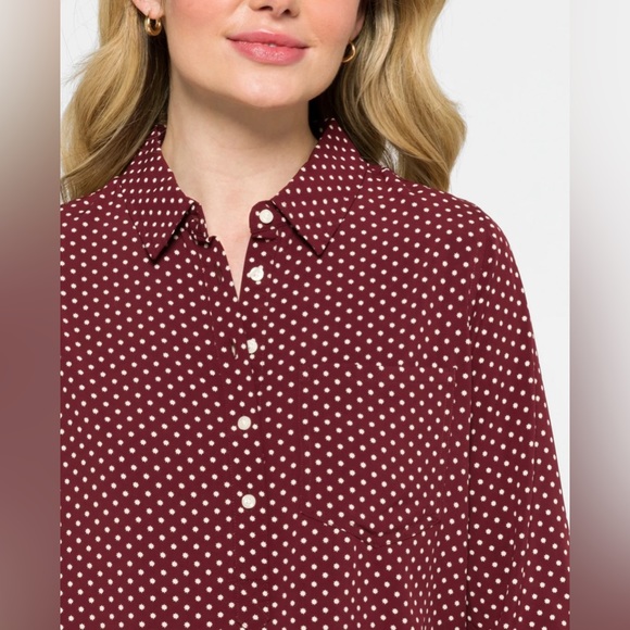 SOLD - NWOT Kylie Classic Half Button Down Top **DO NOT BUY** - Picture 5 of 5